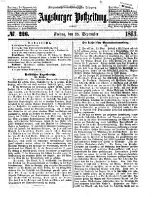 Augsburger Postzeitung Freitag 25. September 1863