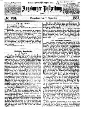 Augsburger Postzeitung Samstag 7. November 1863