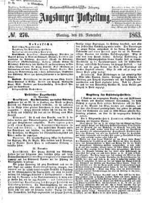 Augsburger Postzeitung Montag 23. November 1863