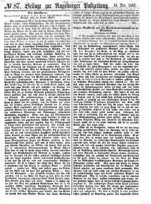Augsburger Postzeitung Mittwoch 16. Dezember 1863