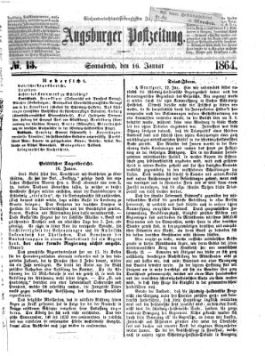 Augsburger Postzeitung Samstag 16. Januar 1864