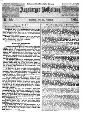 Augsburger Postzeitung Montag 15. Februar 1864