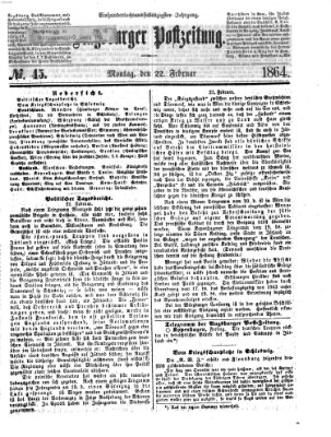 Augsburger Postzeitung Montag 22. Februar 1864