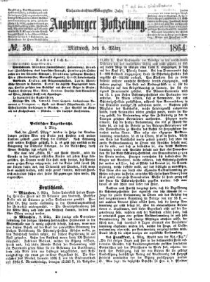 Augsburger Postzeitung Mittwoch 9. März 1864