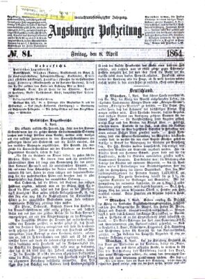Augsburger Postzeitung Freitag 8. April 1864