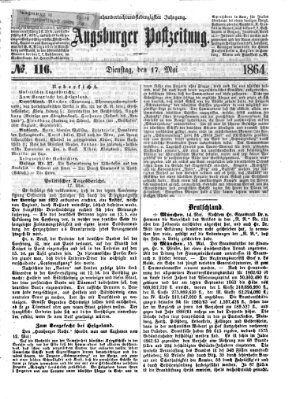 Augsburger Postzeitung Dienstag 17. Mai 1864