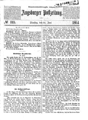 Augsburger Postzeitung Dienstag 21. Juni 1864