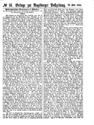 Augsburger Postzeitung Freitag 26. Februar 1864