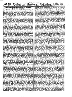 Augsburger Postzeitung Samstag 5. März 1864