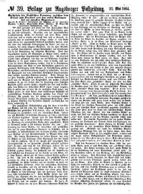 Augsburger Postzeitung Samstag 21. Mai 1864