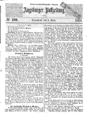 Augsburger Postzeitung Samstag 3. September 1864