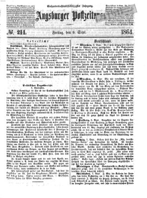 Augsburger Postzeitung Freitag 9. September 1864