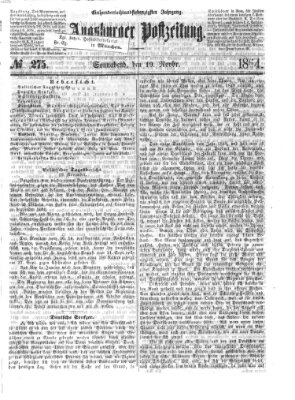 Augsburger Postzeitung Samstag 19. November 1864