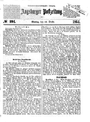 Augsburger Postzeitung Montag 12. Dezember 1864