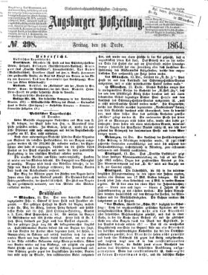 Augsburger Postzeitung Freitag 16. Dezember 1864