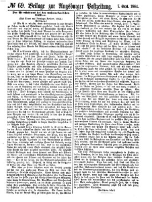 Augsburger Postzeitung Mittwoch 7. September 1864