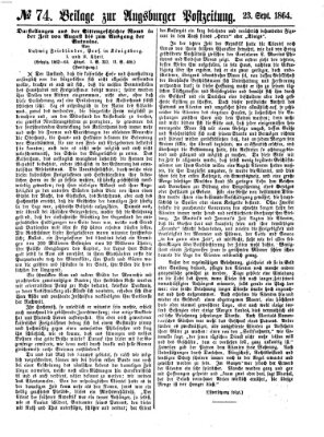 Augsburger Postzeitung Freitag 23. September 1864