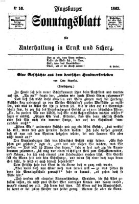 Augsburger Sonntagsblatt für Unterhaltung in Ernst und Scherz (Augsburger Postzeitung) Sonntag 19. April 1863