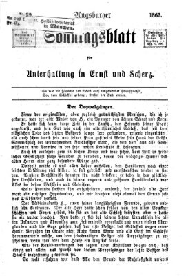 Augsburger Sonntagsblatt für Unterhaltung in Ernst und Scherz (Augsburger Postzeitung) Sonntag 19. Juli 1863