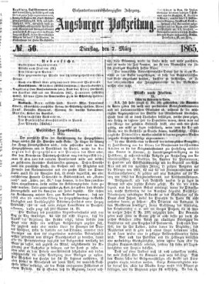Augsburger Postzeitung Dienstag 7. März 1865