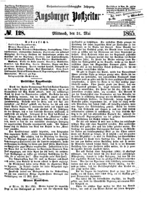 Augsburger Postzeitung Mittwoch 31. Mai 1865