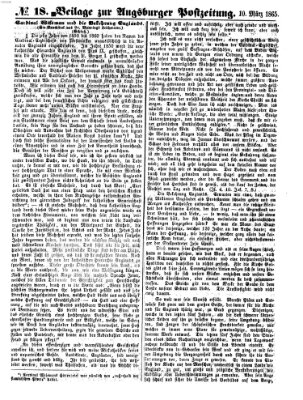 Augsburger Postzeitung Freitag 10. März 1865