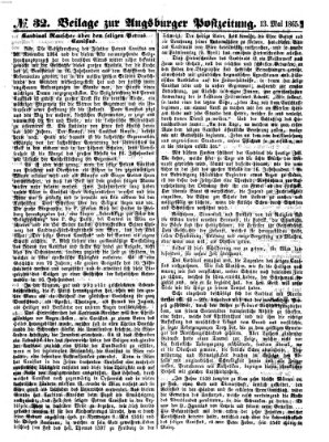 Augsburger Postzeitung Samstag 13. Mai 1865