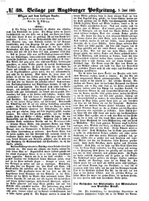 Augsburger Postzeitung Freitag 9. Juni 1865