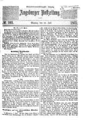 Augsburger Postzeitung Montag 10. Juli 1865