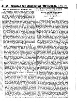 Augsburger Postzeitung Freitag 11. August 1865