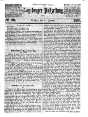 Augsburger Postzeitung Dienstag 23. Januar 1866