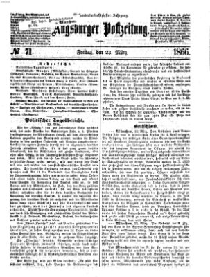 Augsburger Postzeitung Freitag 23. März 1866
