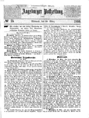 Augsburger Postzeitung Mittwoch 28. März 1866