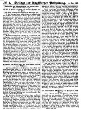Augsburger Postzeitung Donnerstag 4. Januar 1866