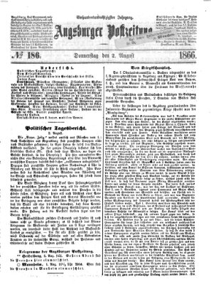 Augsburger Postzeitung Donnerstag 2. August 1866