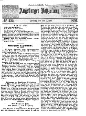 Augsburger Postzeitung Freitag 19. Oktober 1866