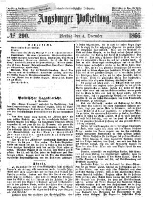 Augsburger Postzeitung Dienstag 4. Dezember 1866