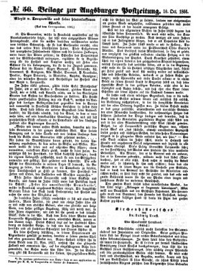 Augsburger Postzeitung Mittwoch 10. Oktober 1866