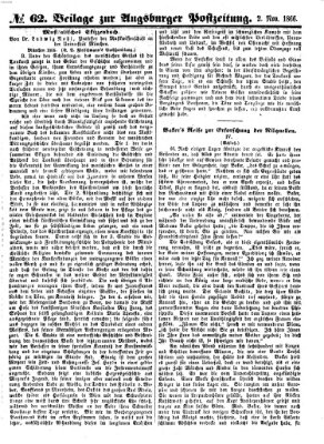 Augsburger Postzeitung Freitag 2. November 1866