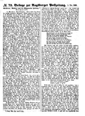 Augsburger Postzeitung Mittwoch 5. Dezember 1866