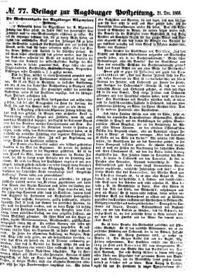 Augsburger Postzeitung Freitag 21. Dezember 1866