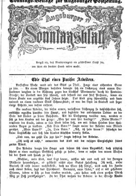 Augsburger Sonntagsblatt (Augsburger Postzeitung) Sonntag 26. August 1866