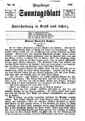 Augsburger Sonntagsblatt für Unterhaltung in Ernst und Scherz (Augsburger Postzeitung)