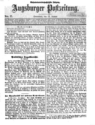 Augsburger Postzeitung Samstag 19. Januar 1867