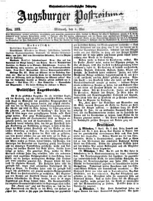 Augsburger Postzeitung Mittwoch 8. Mai 1867