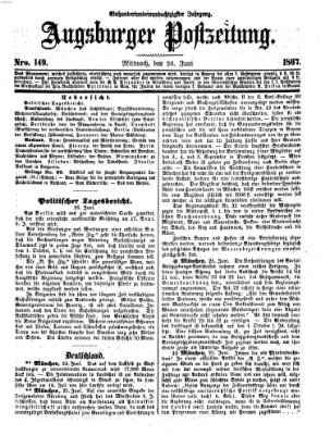 Augsburger Postzeitung Mittwoch 26. Juni 1867