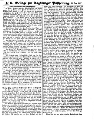 Augsburger Postzeitung Mittwoch 30. Januar 1867
