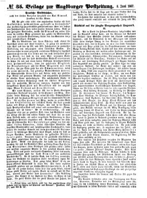 Augsburger Postzeitung Samstag 8. Juni 1867