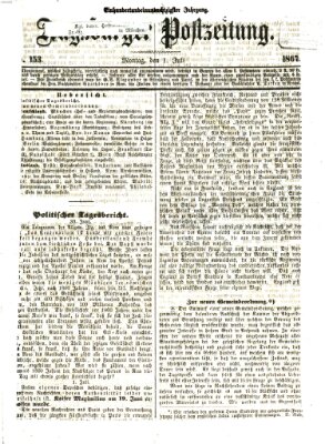 Augsburger Postzeitung Montag 1. Juli 1867