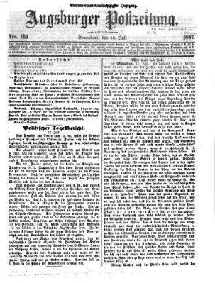 Augsburger Postzeitung Samstag 13. Juli 1867
